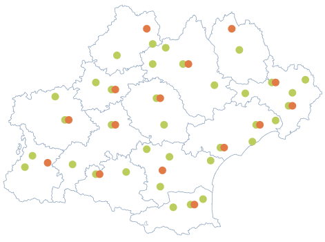 Carte des PASS et EMPP en Occitanie